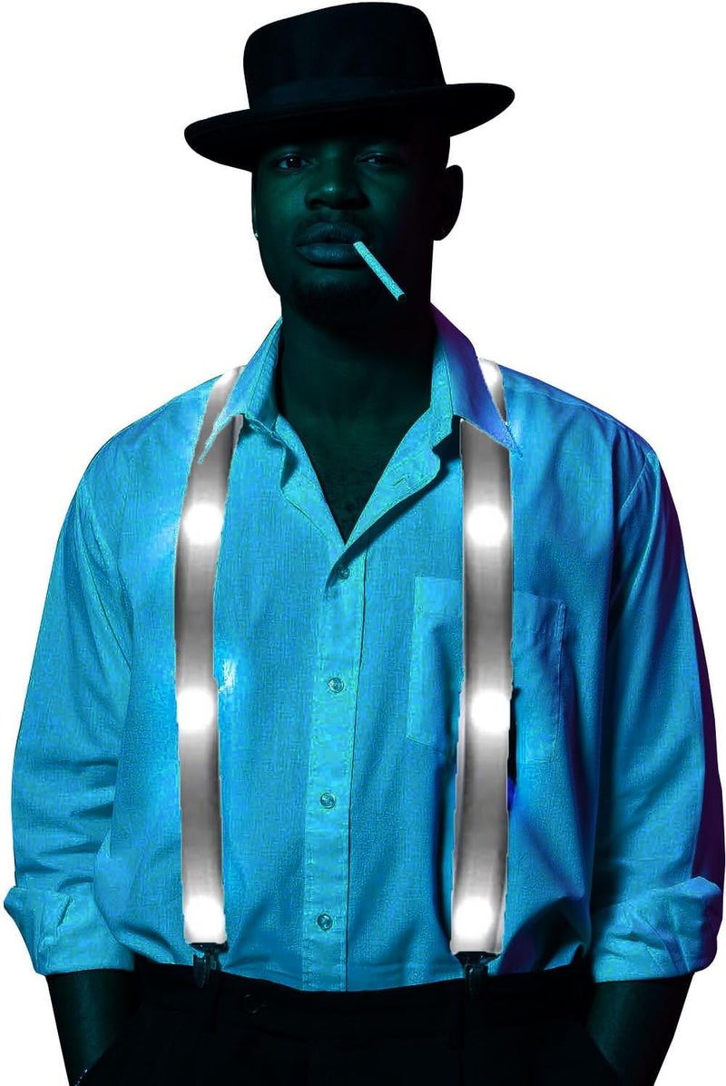 AMNQUERXUS Christmas Costumes Light Up Suspenders for Men Women, Men's LED Suspenders Funny Party Favors Supplies - Image 2
